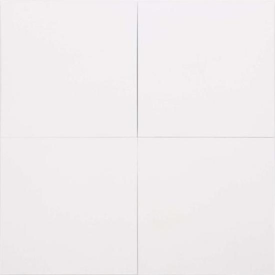 《白色油画[四屏]（White Painting [Four Panel]）》，布面油画，1951年。图片来源：罗伯特·劳森伯格基金会