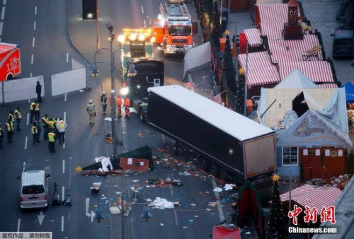 柏林袭击事件事发现场。