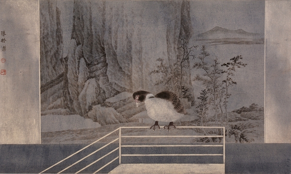 《畅神 · 造访》  48.3×80.5厘米  纸本设色  陈林  2016年