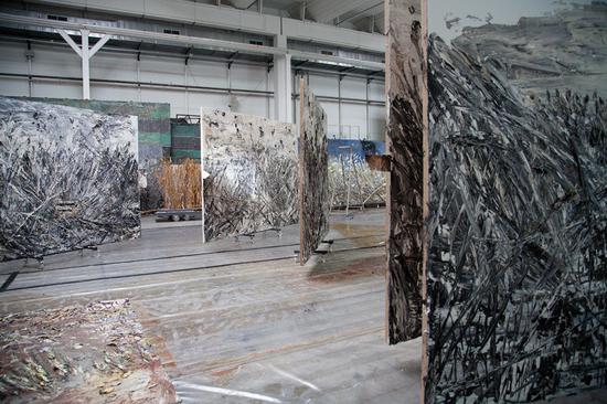 基弗工作室内景。图片：? Anselm Kiefer。 Photography： Anselm Kiefer