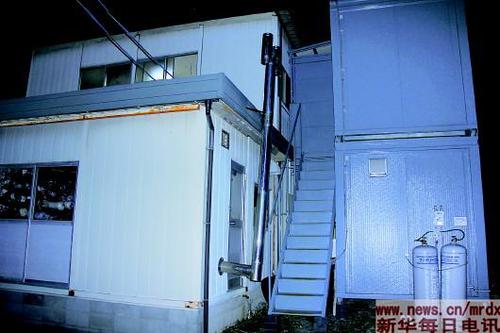 集装箱改造的宿舍。