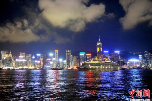 香港维多利亚港夜景