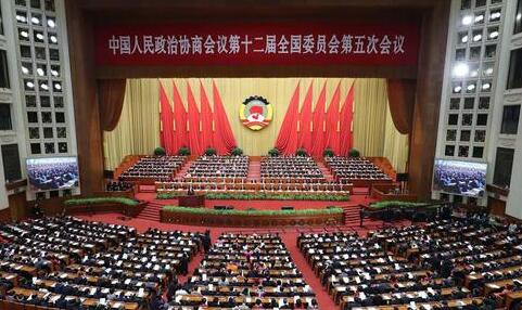 3月3日，中国人民政治协商会议第十二届全国委员会第五次会议在北京人民大会堂开幕。（全景图）