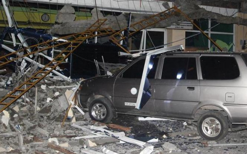 资料图：地震现场。