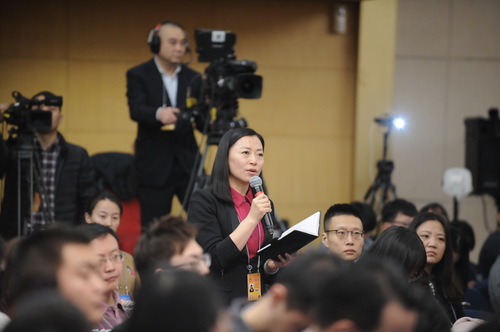 中央电视台记者提问