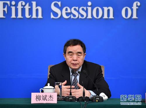 这是柳斌杰在回答记者提问