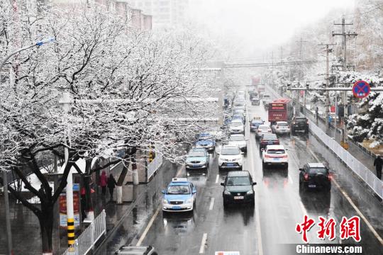 图为当日银装素裹的兰州城区?！⊙钛廾?摄