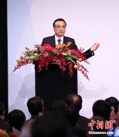 当地时间3月24日下午，中国国务院总理李克强在悉尼与澳大利亚总理特恩布尔共同出席中澳经贸合作论坛并发表演讲。 <a target='_blank' href='http://www.chinanews.com/'>中新社</a>记者 刘震 摄