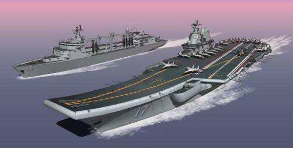 国产001A型航空母舰假想图