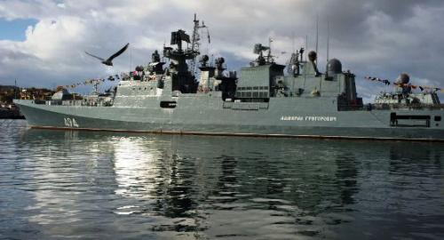 资料图：黑海舰队新型导弹护卫舰“格里戈罗维奇海军上将”号。