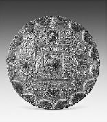 西汉中期必忠必信铭草叶镜