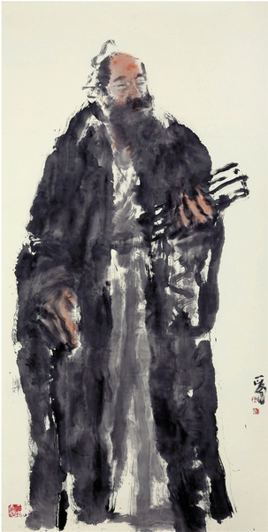 陈一峰 孔子像 124×248cm 纸本设色