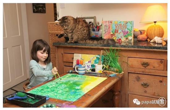 以前，Iris 连穿衣服都会非常不舒服，但是和Thula在一起久了之后，Iris也开始学习穿衣服了。