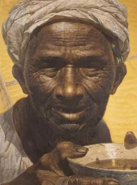 罗中立，《父亲》，油画，216 x 152cm，1980，中国美术馆收藏