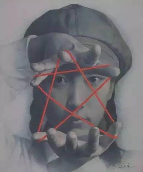 朱毅勇，《凝固的记忆 No.5》，布面油画，152 × 126.5cm，2005