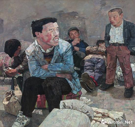 　　忻东旺 &nbsp; 明天，多云转晴 布面 油画 150×160.5cm 1996年作 成交价：425.5万元