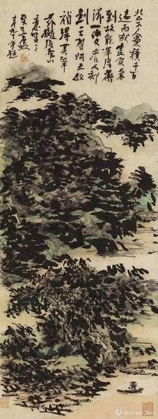 　　《春江归棹图》