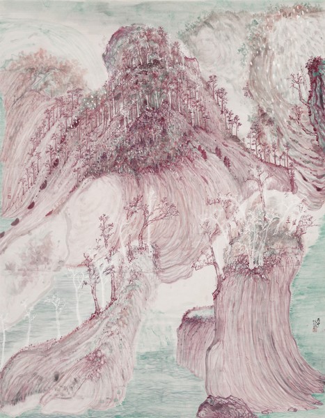 林淼 《山風初日图》尺寸：145x184cm，纸本水墨 创作时间：2016年，画种：中国画 - 副本