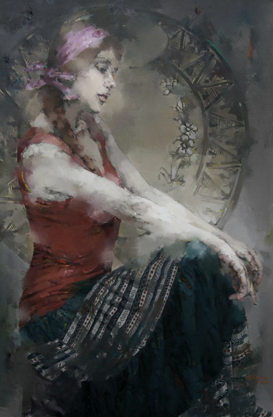 崔弥莱《春音》 120x80cm 布面油画 2016年