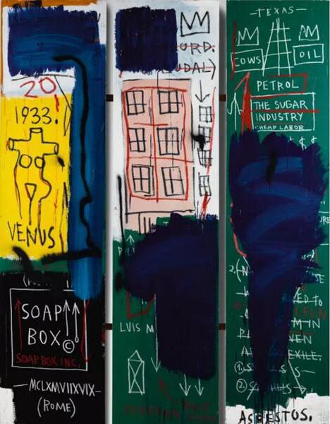 让·米切尔·巴斯奎特&nbsp;（Jean-Michel Basquiat）《无题》估价： 4,000,000 — 6,000,000 英镑

成交价：6,492,500 英镑