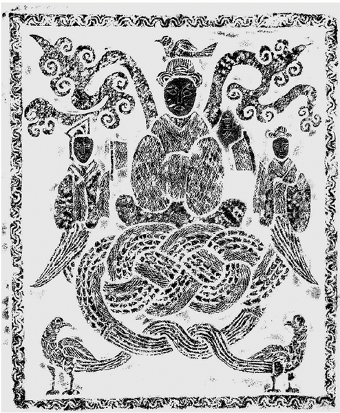 微山两城小石祠西壁画像