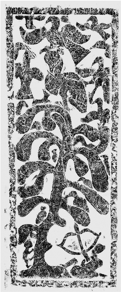 莒县沈刘庄墓前室西面中间立柱正面画像