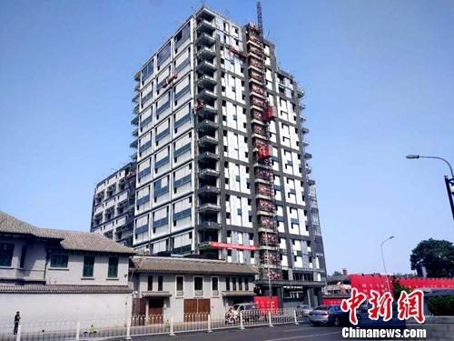 北京一处正在建设的楼房。<a target='_blank' href='http://www.chinanews.com/' >中新网</a>记者 李金磊 摄