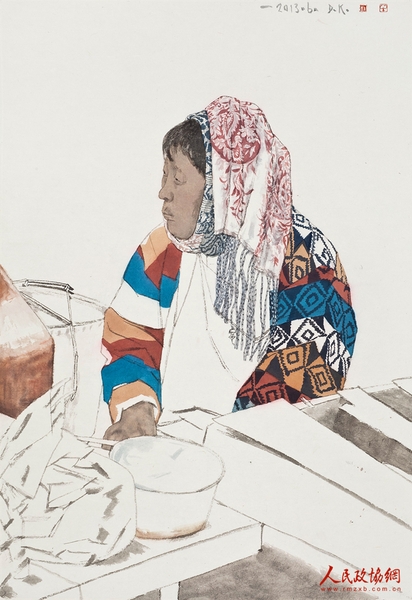 38-不丹拾忆5  93×64cm 2013 水墨