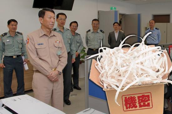台媒称大陆已掌握台军机密 台参谋总长碎纸机泄密