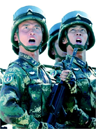     火箭军部队方队。    新华社发