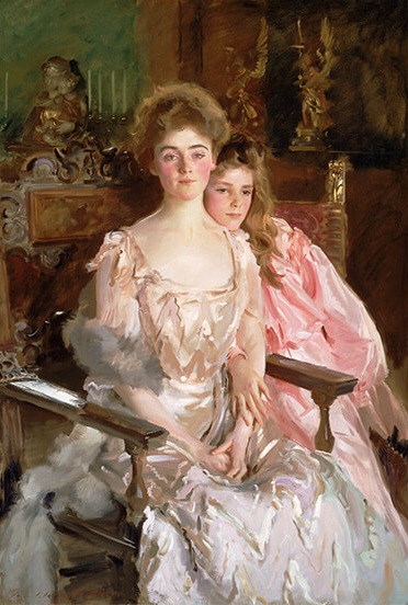 Mrs.Fiske Warren （Gretchen Osgood） and Her Daughter Rachel，1903年，John Singer Sargent