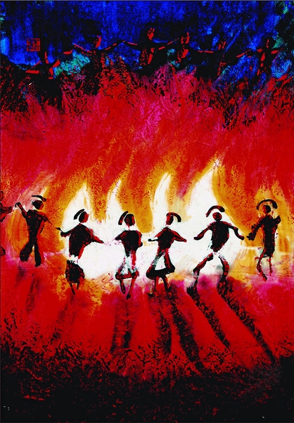 圣火2009年纸本设色98CMX68CM