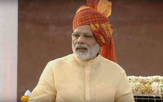 莫迪独立日讲话:用打造新印度决心带领国家前进