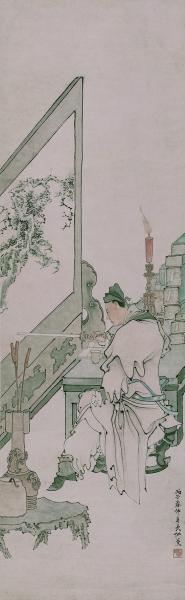 人物（国画） 120×37厘米 清代 任薰