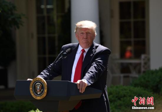 资料图：美国总统特朗普。 <a target='_blank' href='http://www.chinanews.com/'>中新社</a>记者 刁海洋 摄