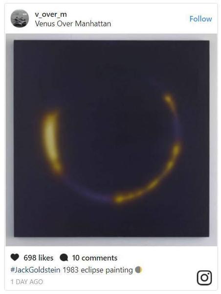 “#JackGoldstein，1983年，日食画作??”。图片：Adam Lindemann的Instagram
