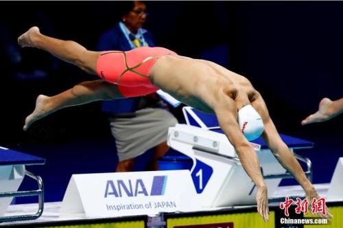 孙杨一人独战7项 <a target='_blank' href='http://www.chinanews.com/'>中新社</a>记者 富田 摄