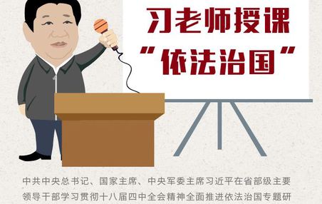 习近平：坚持依法治国与制度治党、依规治党统筹推进、一体建设