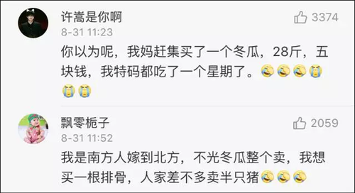 南北方买菜差别引热议:南方买一顿 北方买一吨