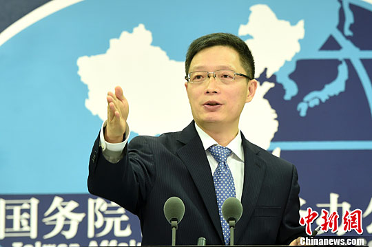 资料图片，国务院台湾事务办公室发言人安峰山。<a target='_blank' href='http://www.chinanews.com/'>中新社</a>记者 张勤 摄