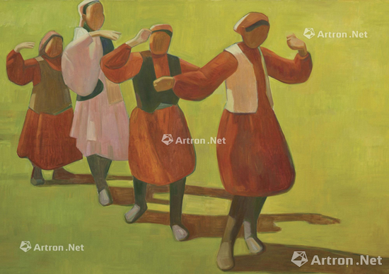 王音2014年的新作《民族舞》将在香港蘇富比秋拍现当代艺术夜场中上拍，估价为120-250万港元