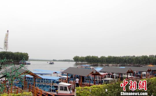 图为白洋淀景区码头?！『?摄