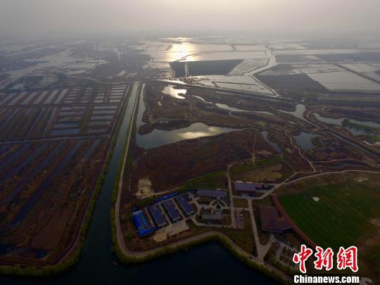 图为航拍白洋淀?！≌欧?摄