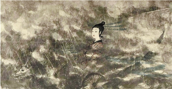 傅抱石 云中君和大司命（局部） 2016北京保利春拍 成交价：人民币2.3亿元