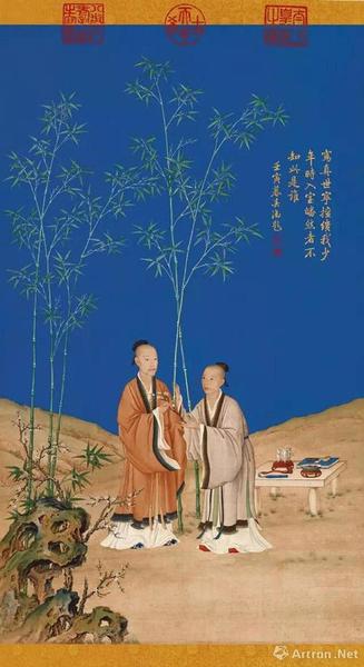 清 郎世宁《 平安春信图》轴