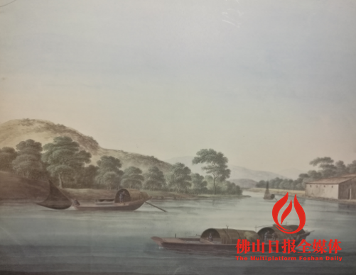 九江渔船（右下） 撒网艇（左上）。