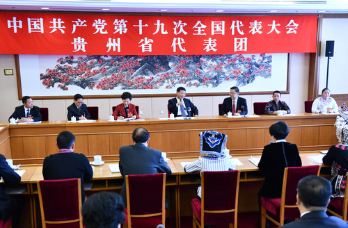 习近平参加党的十九大贵州省代表团讨论