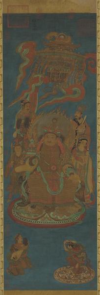 佛利尔美术馆藏《护国天王像》，仿张僧繇风格