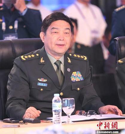 10月24日，第四次东盟防长扩大会在菲律宾克拉克举行。图为国务委员兼国防部长常万全在会议上发言。中新社记者 钟欣 摄