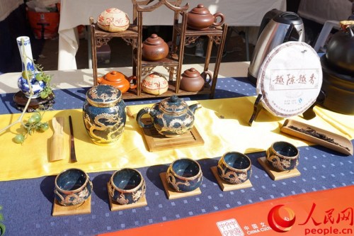 中国文化体验展台。